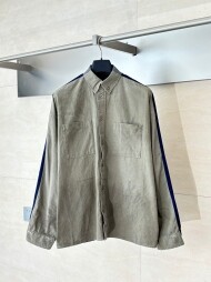 발렌시아가 BALENCIAGA 트렌드 컬러 블록 캐주얼 긴팔 셔츠