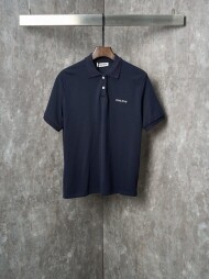 미우미우 MIU MIU 클래식 로고 자수 폴로 넥 반팔