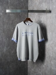 로에베 LOEWE 로고 자카드 모던 캐주얼 라운드 니트 반팔