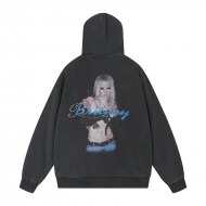 발렌시아가 BALENCIAGA 브리트니 프린트 캐주얼 커플 후드 점퍼