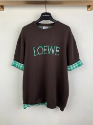 로에베 LOEWE 로고 자카드 모던 캐주얼 니트 반팔