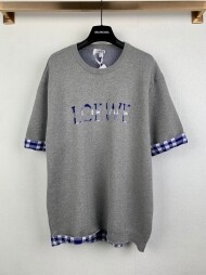 로에베 LOEWE 로고 자카드 모던 캐주얼 니트 반팔