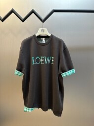 로에베 LOEWE 로고 자카드 모던 캐주얼 니트 반팔