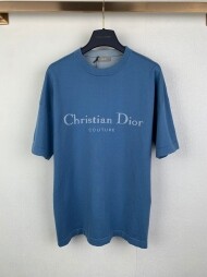 디올 DIOR 로고 자카드 클래식 빈티지 캐주얼 니트 반팔