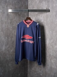 발렌시아가 BALENCIAGA 맨유 트렌드 디자인 유니폼 브이넥 긴팔