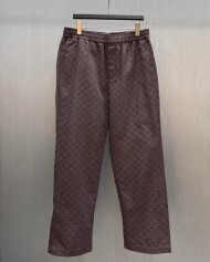 구찌 GUCCI 와인 로고 자카드 빈티지 캐주얼 팬츠