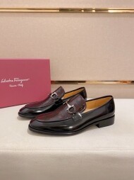 페라가모 Ferragamo 클래식 비즈니스 남성용 레트로 캐주얼 슈즈