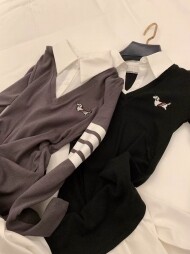 톰브라운 강아지 자수 원피스