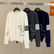 톰브라운 라운드 긴팔 니트