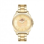 코치 여성용 BOYFRIEND 옐로우 골드 34mm 팔찌 손목시계 14503141