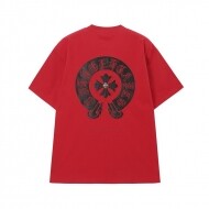 크롬하츠 Chrome Hearts 로고 패턴 디자인 캐주얼 반팔 티셔츠 남녀 공용