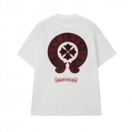 크롬하츠 Chrome Hearts 로고 패턴 디자인 캐주얼 반팔 티셔츠 남녀 공용