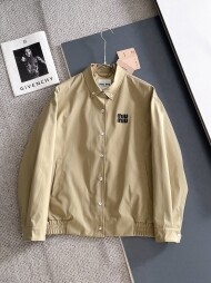 미우미우 MIU MIU 로고 모던 디자인 캐주얼 재킷 코트
