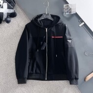 프라다 PRADA 클래식 로고 디자인 캐주얼 후드 재킷 코트