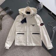 프라다 PRADA 클래식 로고 디자인 캐주얼 후드 재킷 코트