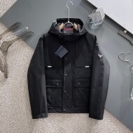 프라다 PRADA 로고 모던 디자인 캐주얼 재킷 코트