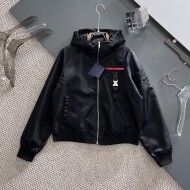 프라다 PRADA 클래식 로고 디자인 캐주얼 후드 재킷 코트