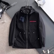 프라다 PRADA 클래식 로고 디자인 캐주얼 후드 재킷 코트
