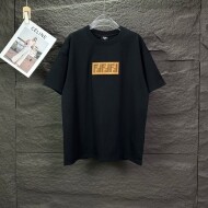 펜디 FENDI 로고 패턴 심플 캐주얼 반팔 티 남녀 공용