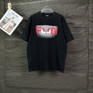 펜디 FENDI 로고 패턴 심플 캐주얼 반팔 티 남녀 공용