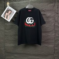 구찌 GUCCI 로고 패턴 심플 캐주얼 반팔 티 남녀 공용
