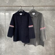 톰브라운 리버시블 니트 코트