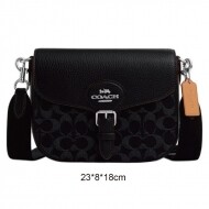 코치 아멜리아 새들백 인 시그니처 데님 CQ185