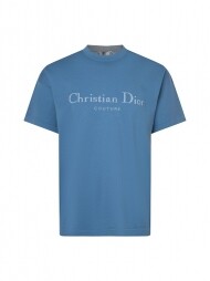 디올 DIOR 레터링 자카드 편안 소프트 남녀 니트 반팔