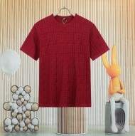 펜디 FENDI 클래식 빈티지 레터링 자카드 남녀 니트 반팔