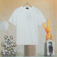 펜디 FENDI 클래식 빈티지 레터링 자카드 남녀 니트 반팔