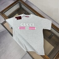 구찌 GUCCI 클래식 프린트 패션 커플 반팔 티