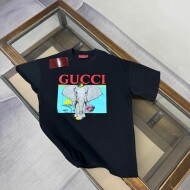 구찌 GUCCI 클래식 프린트 패션 커플 반팔 티