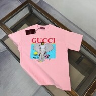 구찌 GUCCI 클래식 프린트 패션 커플 반팔 티