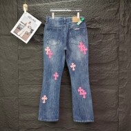 크롬하츠 Chrome Hearts 십자가 패치 디자인 트렌드 빈티지 데님 팬츠