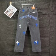 크롬하츠 Chrome Hearts 십자가 패치 디자인 트렌드 빈티지 데님 팬츠