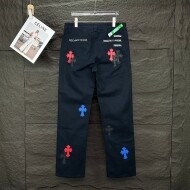 크롬하츠 Chrome Hearts 십자가 패치워크 트렌디 캐주얼 데님 팬츠