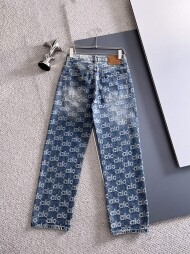 알로 ALO 로고 모던 디자인 캐주얼 데님 팬츠