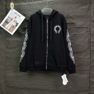 크롬하츠 Chrome Hearts 산스크리트 말발굽 프린트 커플 후드 집업 코트