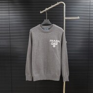 프라다 PRADA 로고 자카드 모던 캐주얼 니트