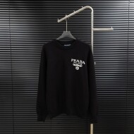 프라다 PRADA 로고 자카드 모던 캐주얼 니트