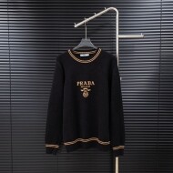프라다 PRADA 로고 패턴 모던 캐주얼 니트