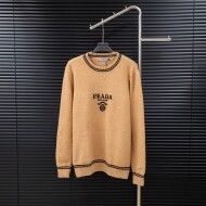 프라다 PRADA 로고 패턴 모던 캐주얼 니트