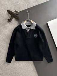 캐나다구스 Canada Goose 로고 모던 클래식 캐주얼 니트