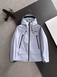 펜디 FENDI 로고 모던 클래식 캐주얼 후드 코트