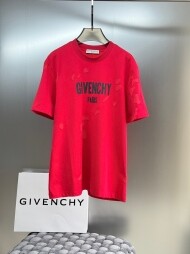 지방시 Givenchy 찢어진 영문 프린트 패션 남녀 반팔 티
