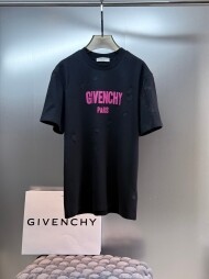 지방시 Givenchy 찢어진 영문 프린트 패션 남녀 반팔 티