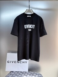 지방시 Givenchy 찢어진 영문 프린트 패션 남녀 반팔 티