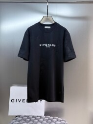 지방시 Givenchy 찢어진 영문 프린트 패션 남녀 반팔 티
