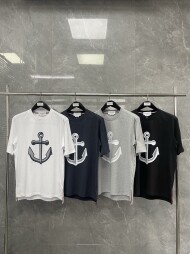 톰브라운 닻 문양 라운드넥 반팔