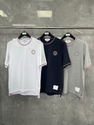 톰브라운 강아지 로고 라운드넥 반팔